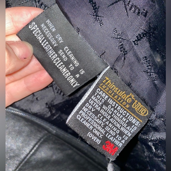 Vintage 90s Leather Hooded Black Wilson’s Jacket - Picture 8 of 9